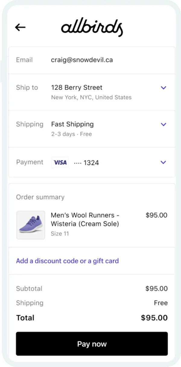 Shopify checkout
