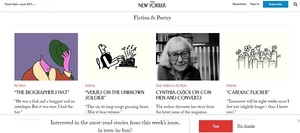 New Yorker Popup