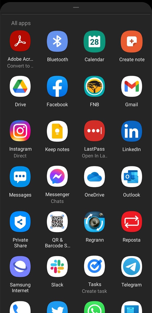 Select Regrann From Apps