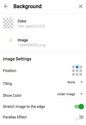 Wishpond Popup Tool Background Settings