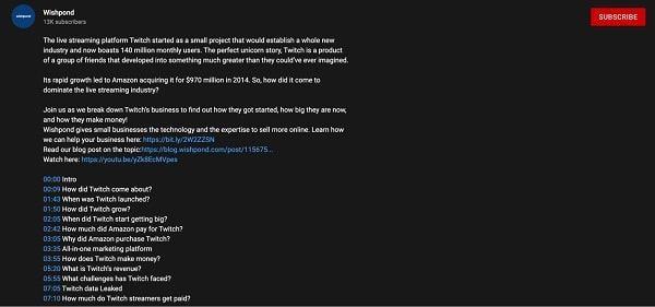 Wishpond YouTube Timestamps