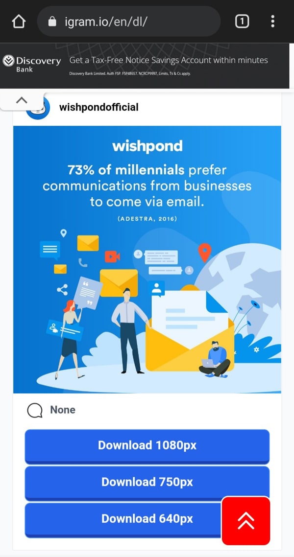 iGram Download Screen