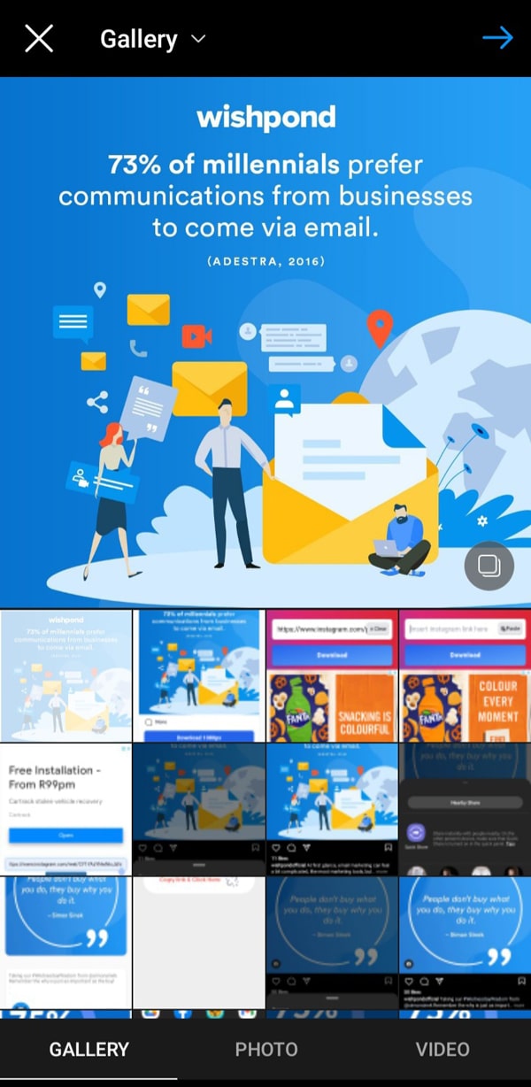 iGram Post in Gallery