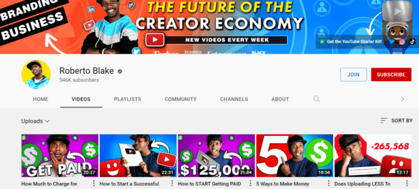 Roberto Blake YouTube