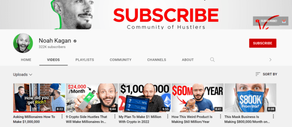 Noah Kagan YouTube