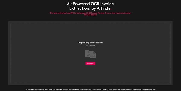 Affinda Invoice Extraction Tool