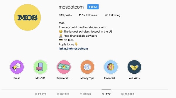 IGTV Tab