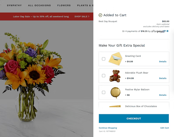 e-commerce upselling