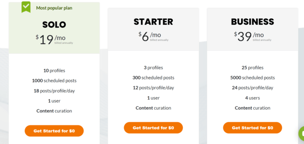 PostPlanner pricing