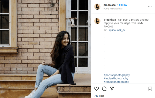Instagram caption