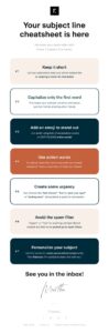 Subject Line Cheat Sheet