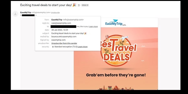 EasyMyTrip from address