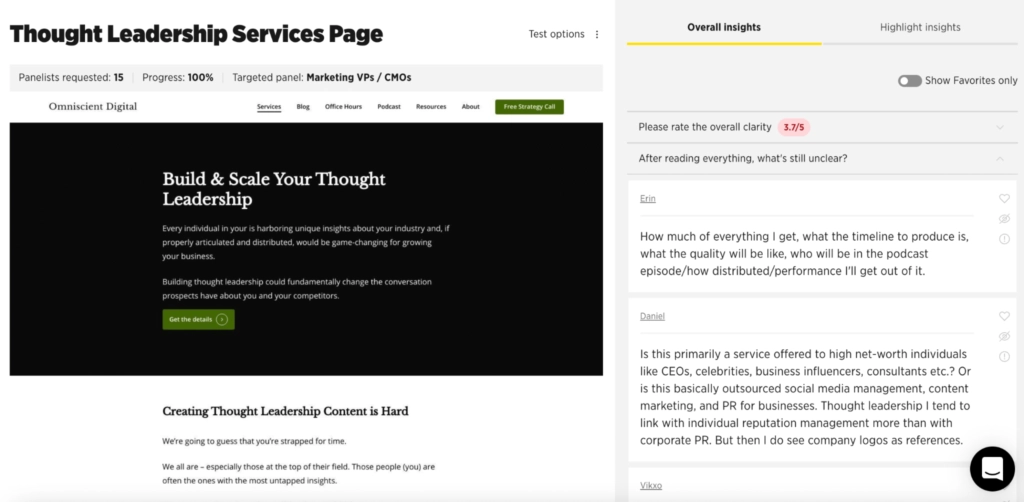 Landing Page Copywriting - Copy Testing Landing page copy