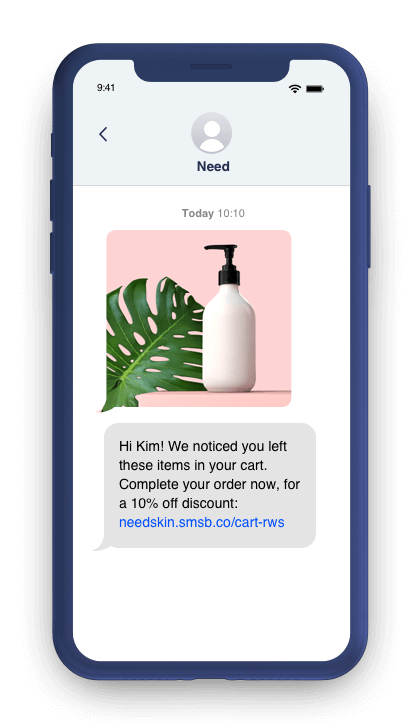 shopify cart abandonment sms