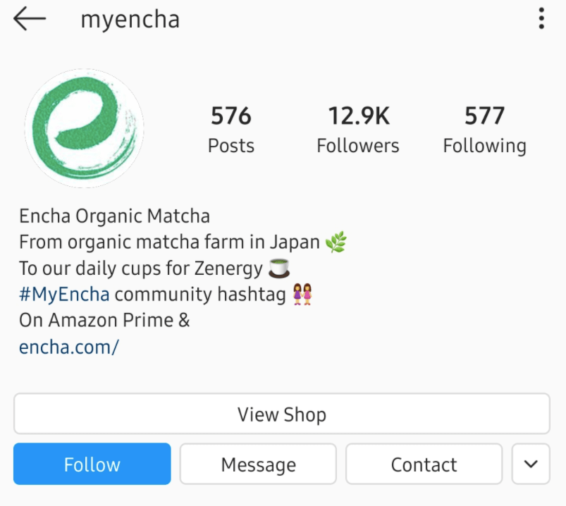 Instagram bio