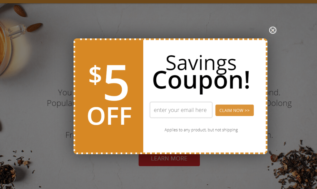 ecommerce CTA example