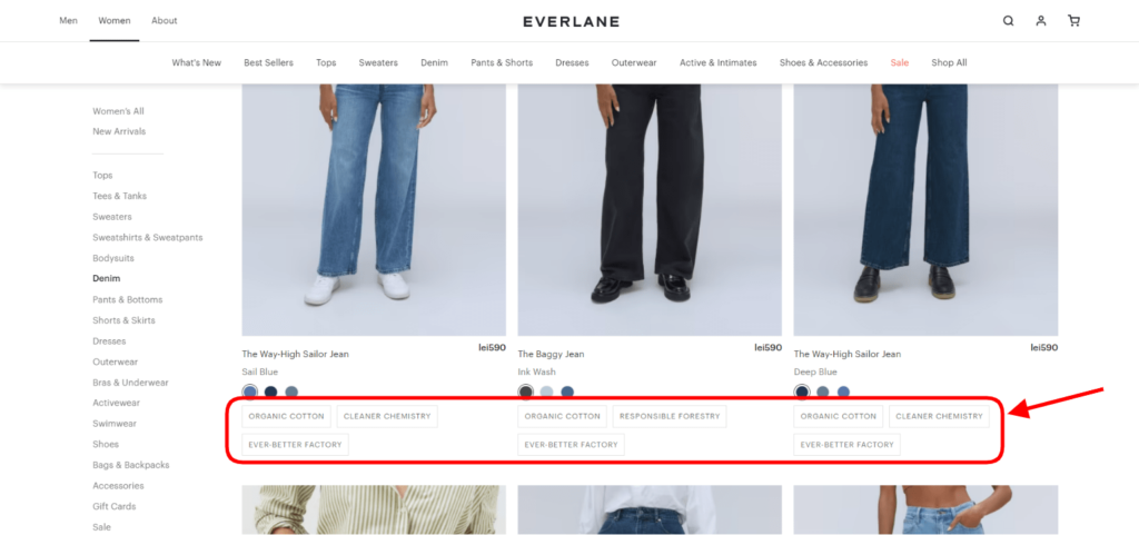 ecommerce CTA example