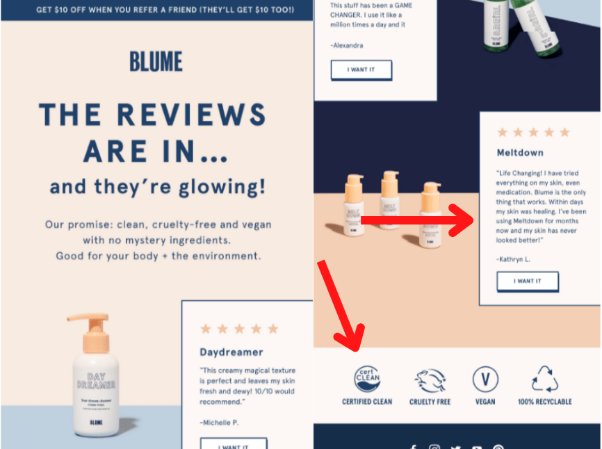 ecommerce CTA example