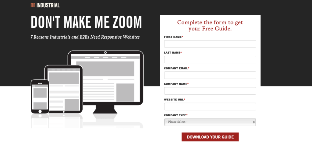 landing page conversion rate