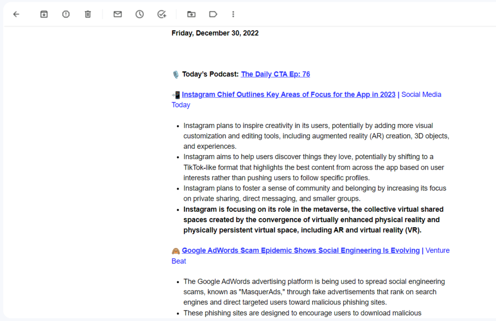 informative newsletter