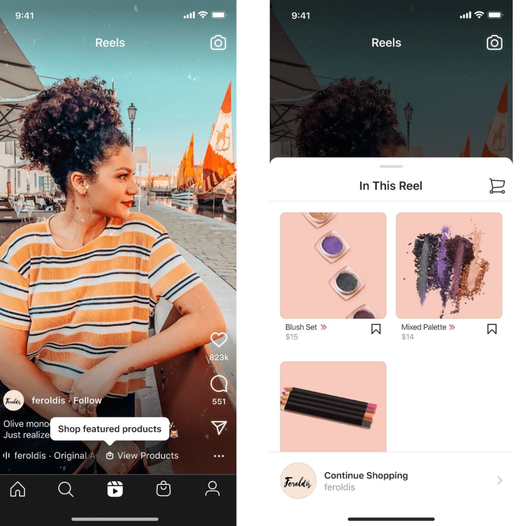 Shoppable Instagram Reels