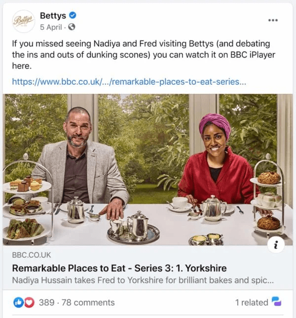 social media post example