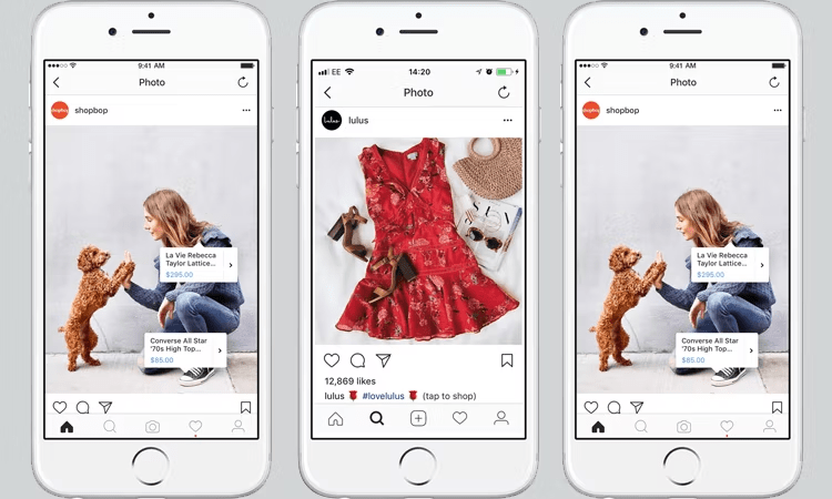 Instagram shopping example
