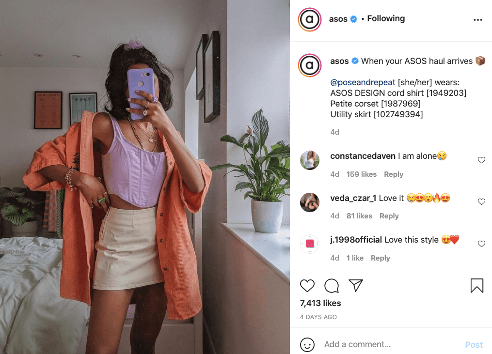 Ecommerce user generated content example