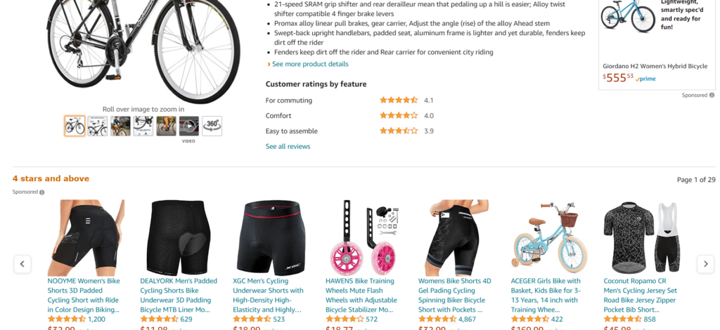 Amazon cross-selling example