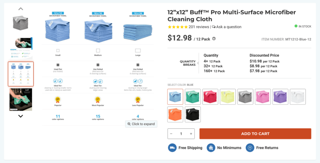 B2B ecommerce website