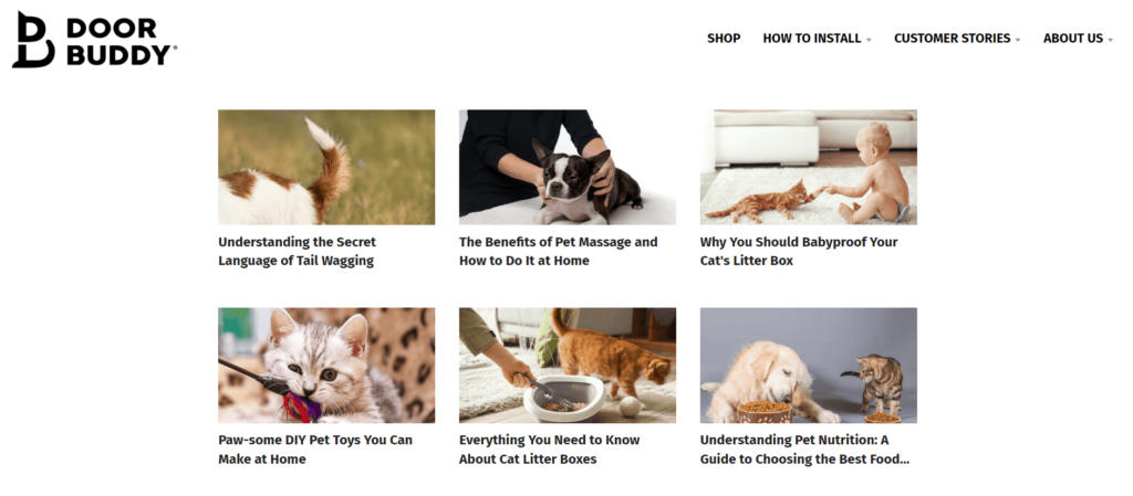 ecommerce content marketing example
