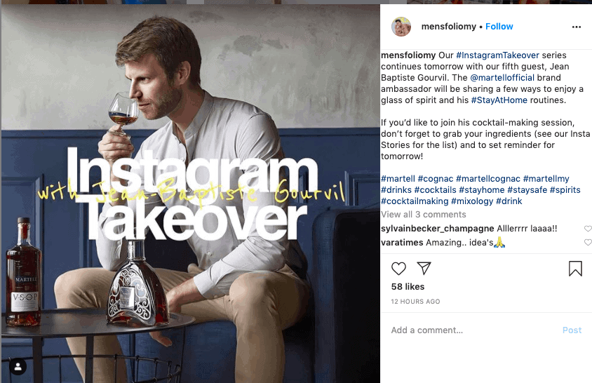Instagram takeover example