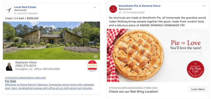 local business Facebook ads