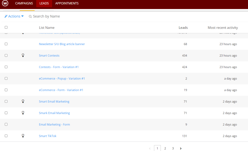 email marketing lists