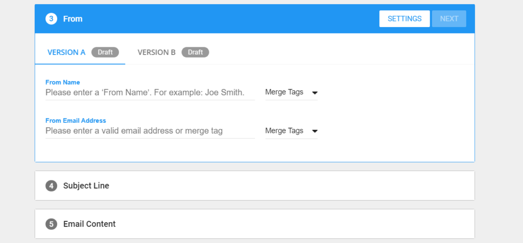 email marketing A/B test
