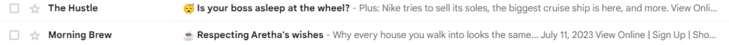 email subject lines