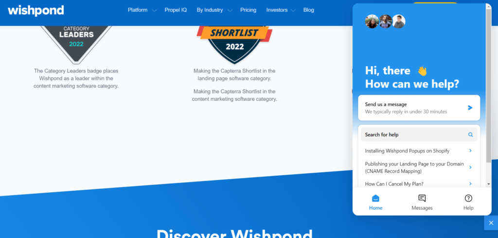 live chat on website
