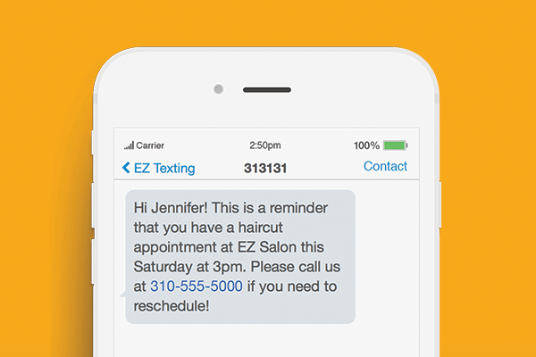 SMS marketing example