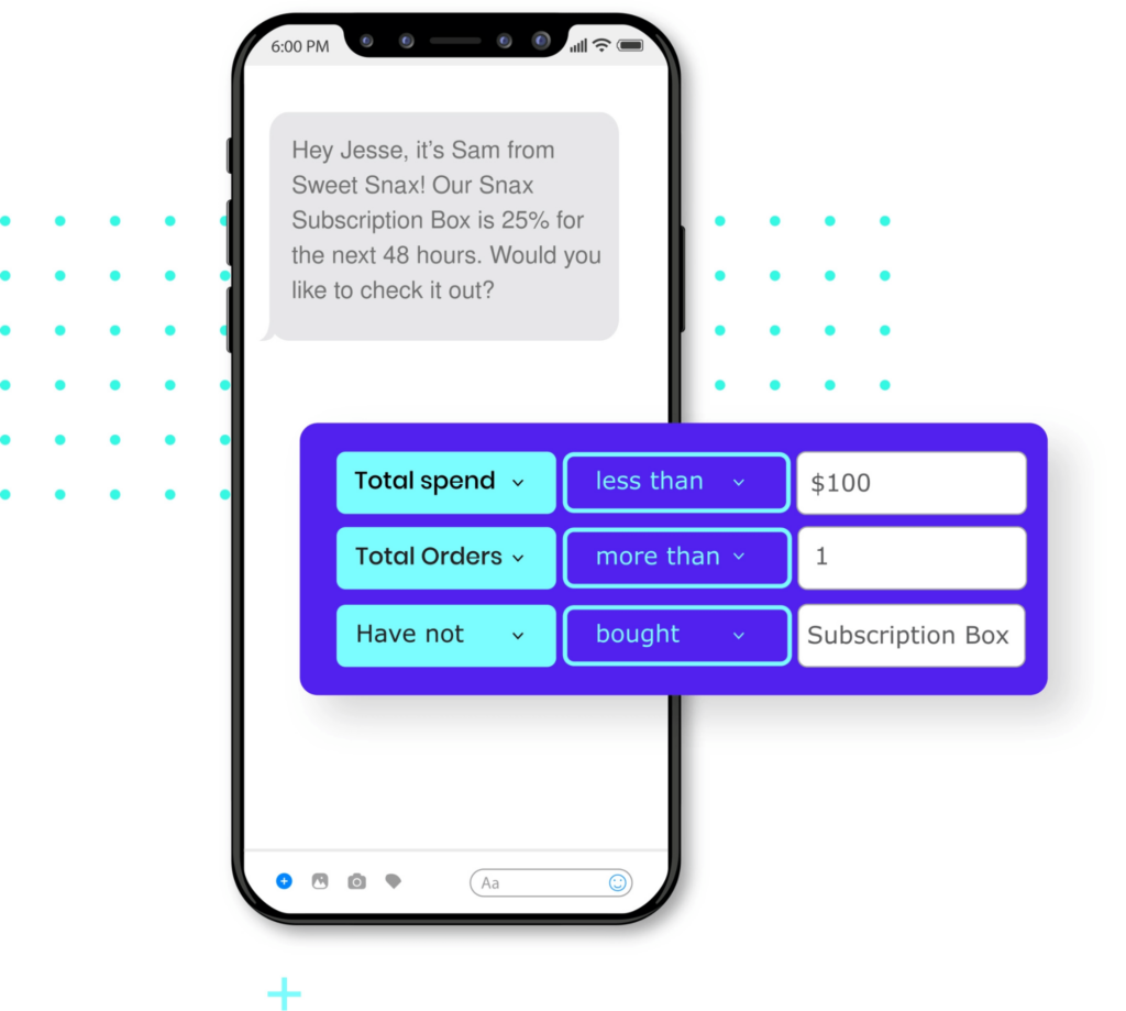 SMS marketing example