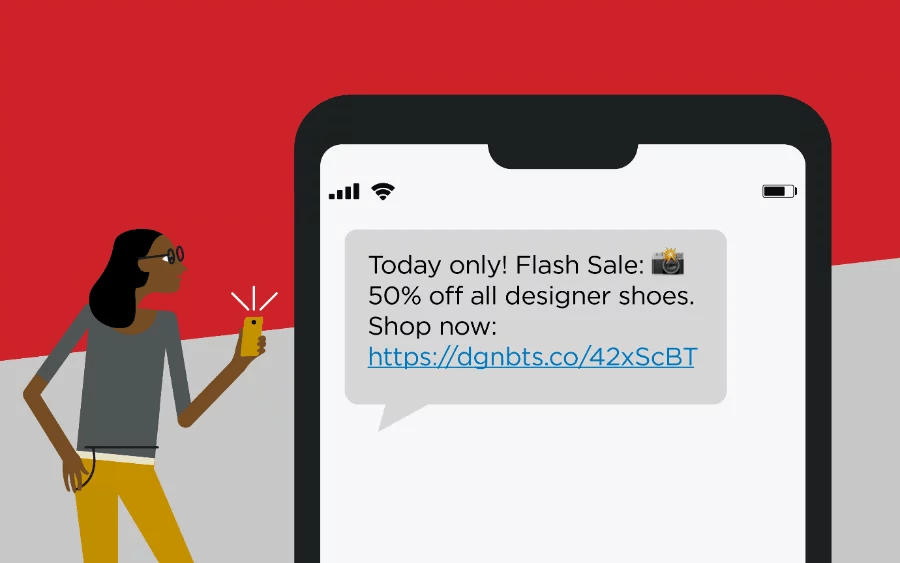 SMS marketing example