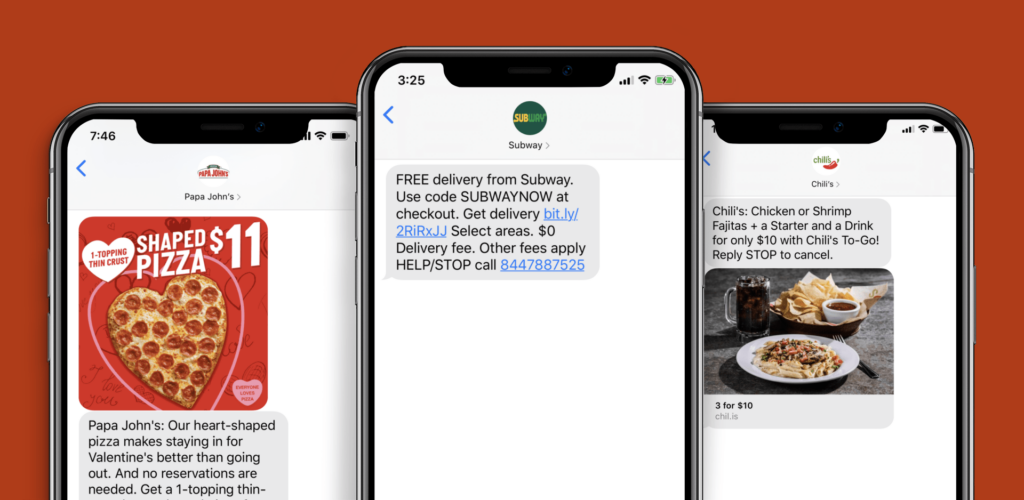 SMS marketing example
