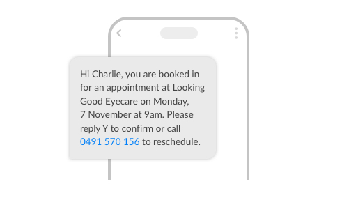 SMS marketing example