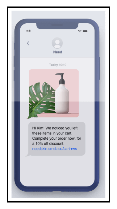 SMS marketing example