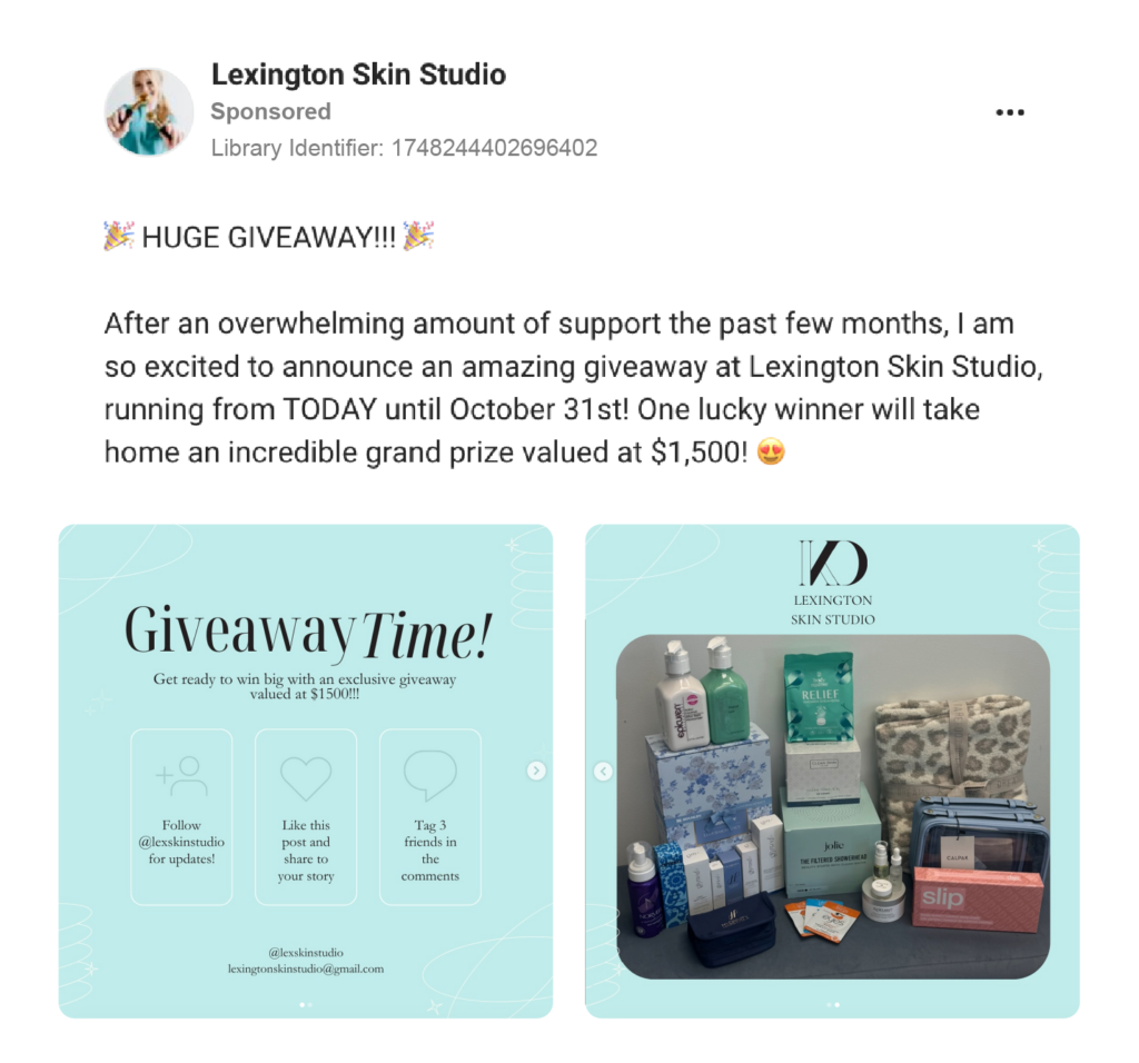 Social Media Giveaway Idea 1 Like and Share to Win