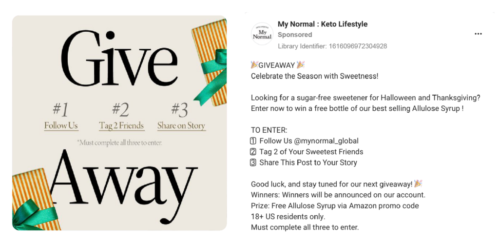 Social Media Giveaway Idea 16 Follow and Tag a Friend to Enter