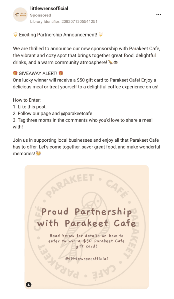 Social Media Giveaway Idea 25 Local Business Collaboration Giveaway
