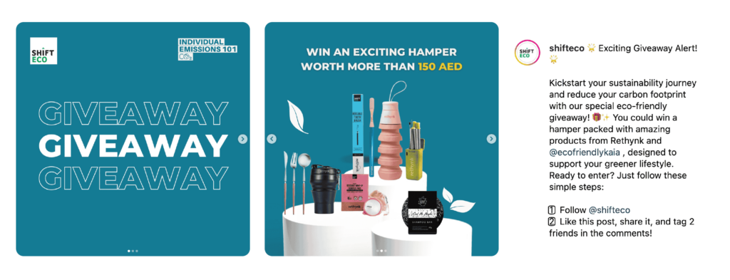 Social Media Giveaway Idea 47 Sustainability Pledge Giveaway