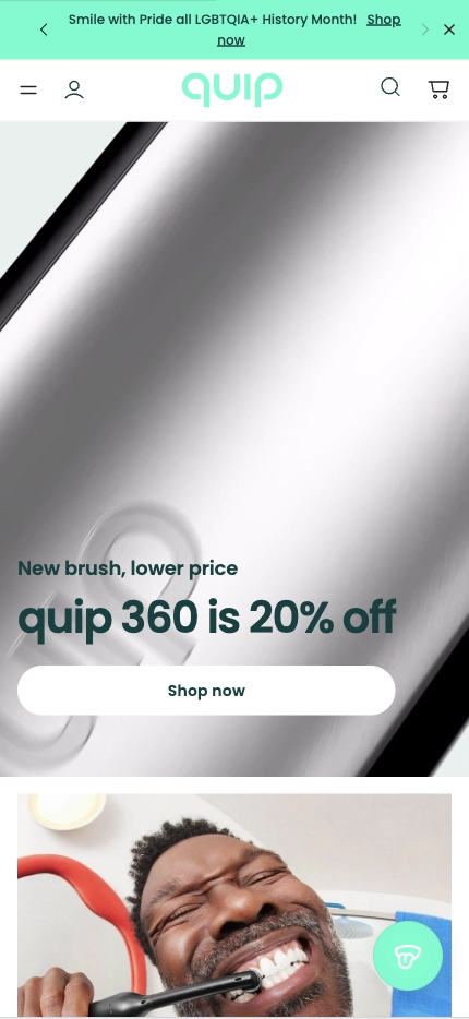 Mobile Landing Page Example #47. Quip