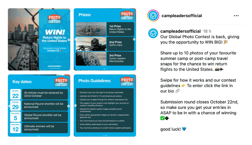 Social Media Giveaway Idea 48 Adventure or Travel Photo Contest