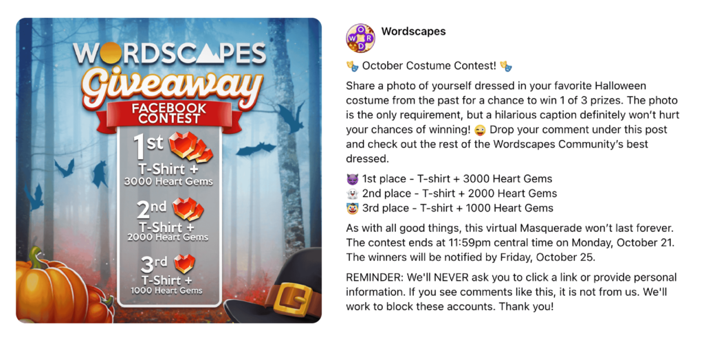 Social Media Giveaway Idea 50 Seasonal Outfit or Style Contest
